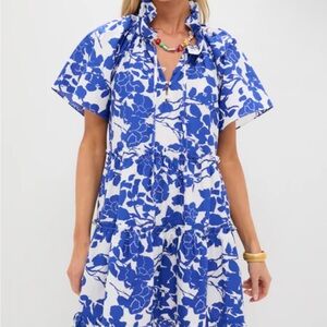Tuckernuck Hyacinth House Blue & White Floral Thea Mini Dress
